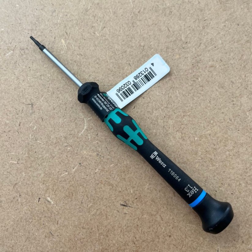 Wera 2054 micro 1,3mm Hexagonal Screwdriver