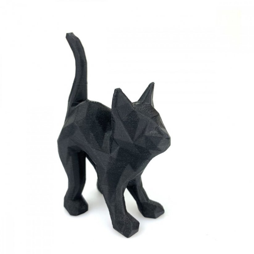 Filament Fiberlogy R PP Polypropylene anthracite (black) color 3D printed Cat Recycled