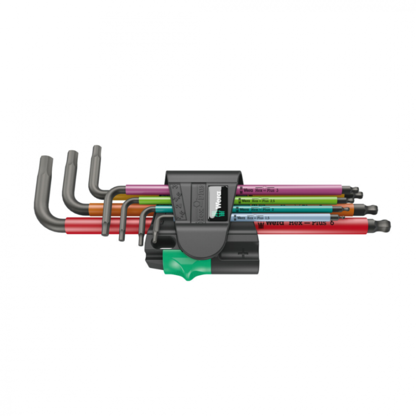 Wera 950/7 Hex-Plus Multicolour Magnet 1 Socket Wrench Set, Metric