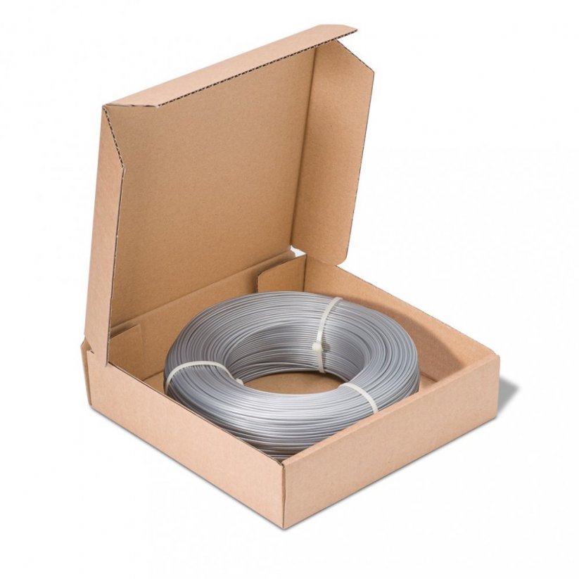 Filament Fiberlogy Easy PET-G Refill strieborná (silver) Balenie