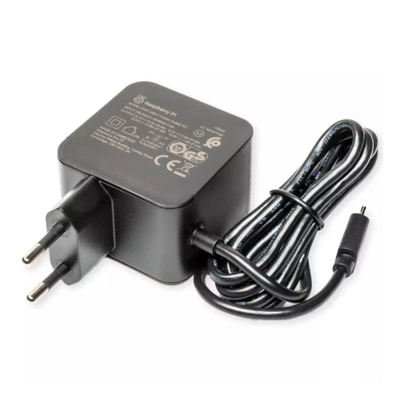 Raspberry Pi 27W USB-C napájecí zdroj, EU, černý