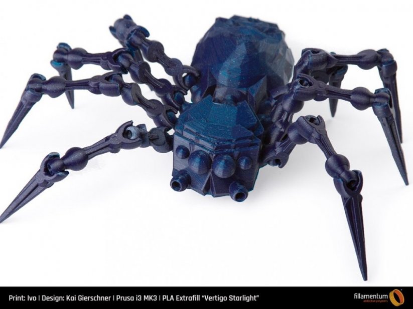 Filament Fillamentum Extrafill PLA blue (vertigo starlight) Spider