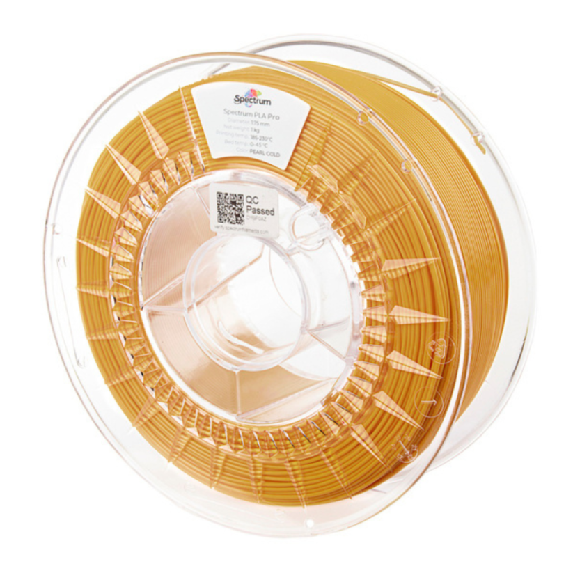 Spectrum PLA Pro perleťově zlatá (pearl gold)
