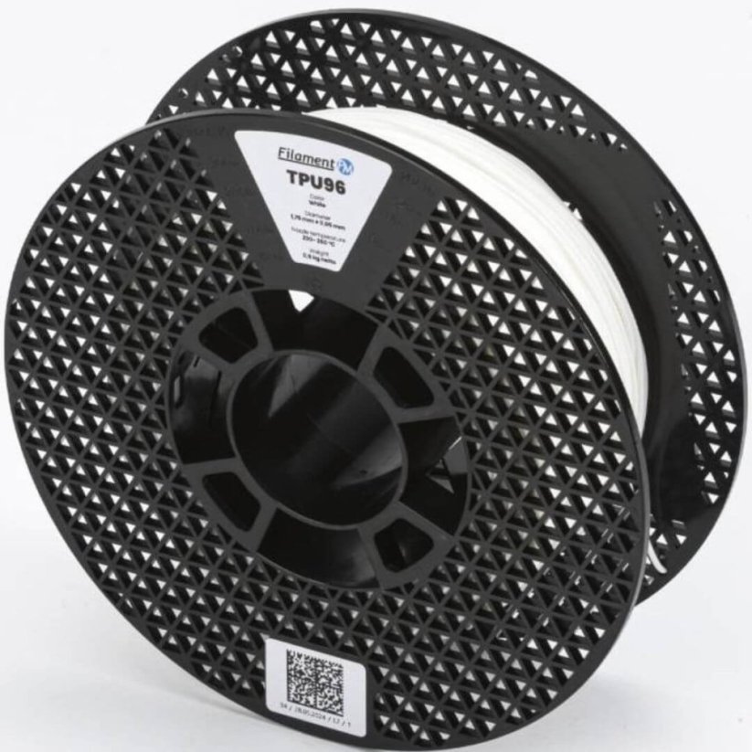 Filament PM TPU 96 bílá (white) 0,5 kg