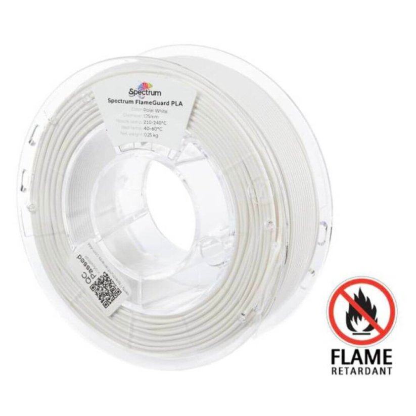 Spectrum FlameGuard PLA bílá (polar white) 0,25kg