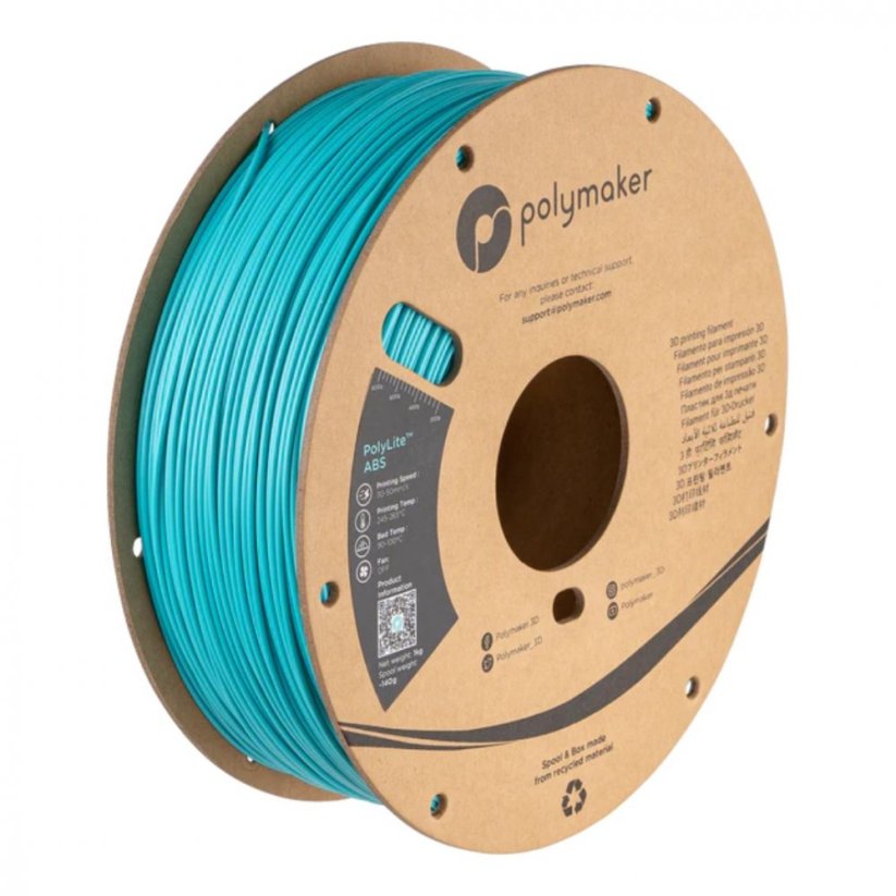 Polymaker PolyLite™ ABS - modrozelená (teal)