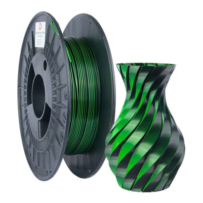3DPower PLA SILK Dual Color - green/black 0,3 kg