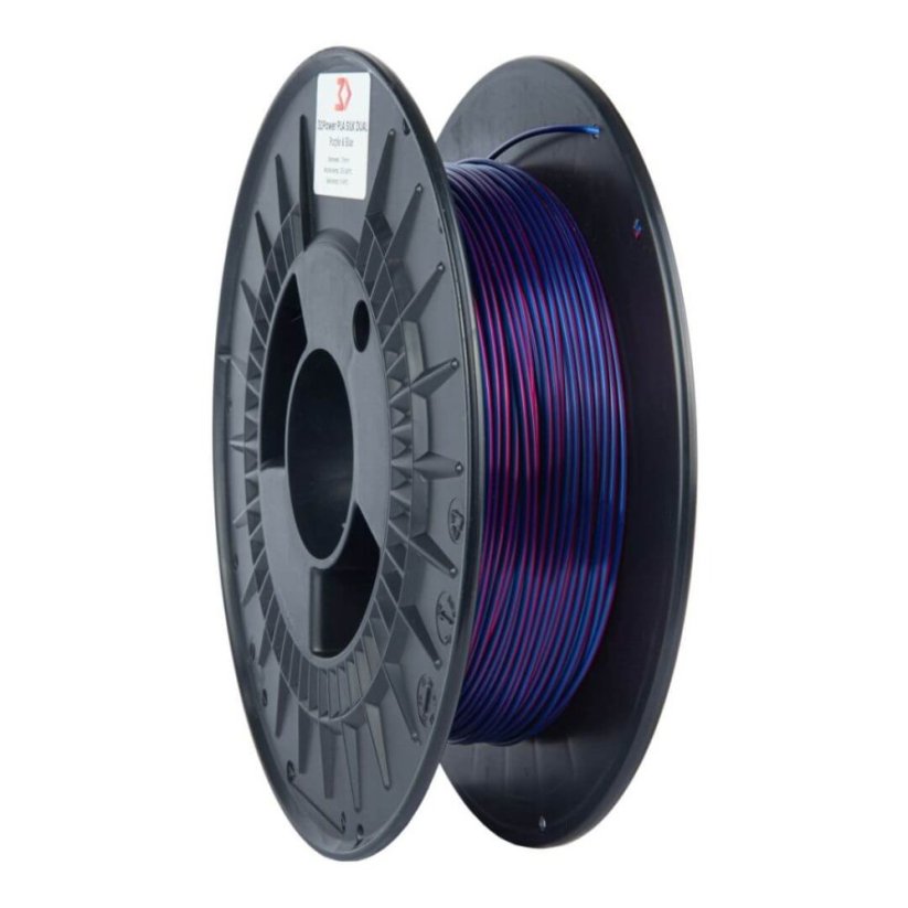 3DPower PLA SILK Dual Color - fialová/modrá 0,3 kg