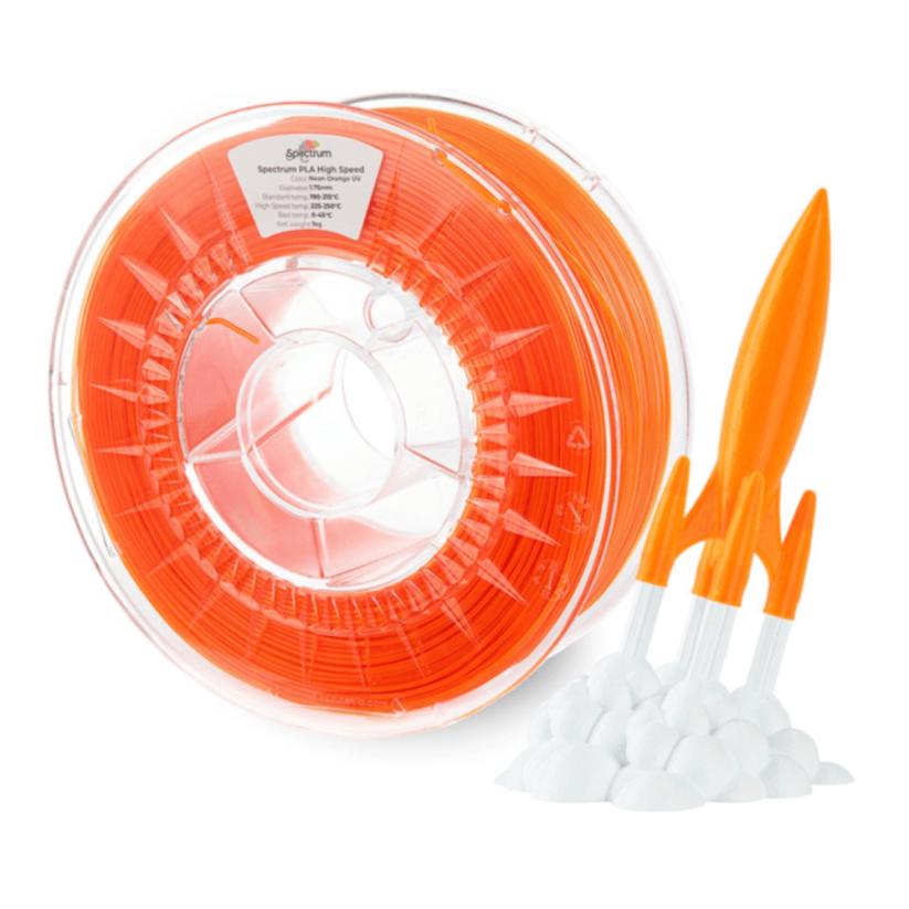 Spectrum PLA High Speed neónovo oranžová (neon orange) UV