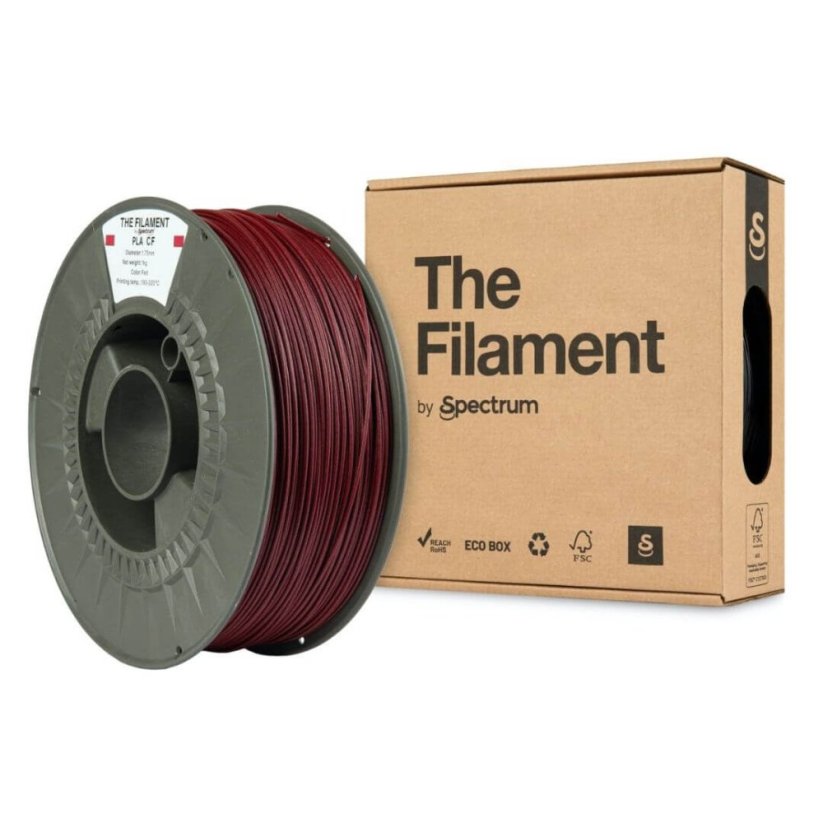 The Filament PLA CF červená (red)