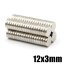 Neodýmový okrúhly magnet 12x3 N35