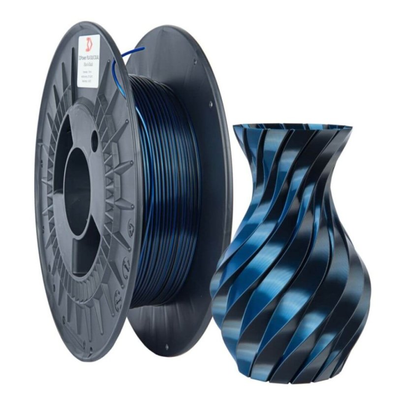 3DPower PLA SILK Dual Color - blue/black 0,3 kg