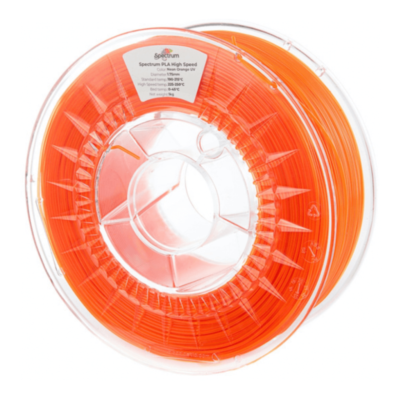 Spectrum PLA High Speed neónovo oranžová (neon orange) UV